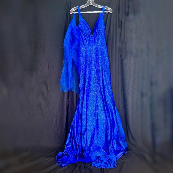 Plunging Neckline Sleeveless A-line Dress by Ladivine - Picture 1 of 7